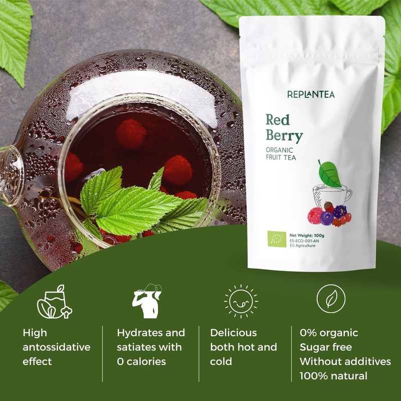 Red Berry Tea Loose Organic 100g (50 Cups) | Caffeine