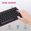 Perixx PERIDUO-212B DE, Kompaktes Mini Tastatur und Maus Set, USB-Kabel,