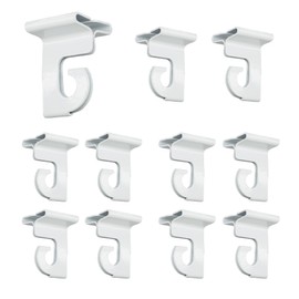 STORE FIXTURES DIRECT Extra Heavy Duty White Aluminum Drop Ceiling Hooks, One Piece Ceiling Grid Clips, 10 Pack