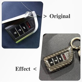 Jogon Dry Carbon Fiber Key Fob Cover for Acura Integra MDX RDX TLX 2022 2023 2024 2025, 4/5 Buttons Keyless Entry Remote Smart Key Fob Protector (Black CF for 4 Buttons)