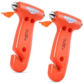 OUDEW Safety Hammer Cute, Multifunctional Car Escape Tool with Seat Belt Cutter & Window Breaker, Emergency Escape Hammer