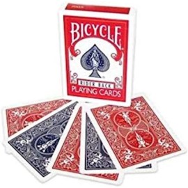 25 Red-Red 25 Blue-Blue Bicycle Double Back Magic Playing Cards Gaff Trick Deck