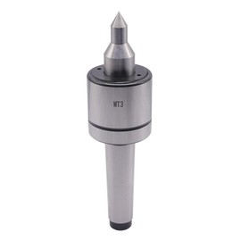 MT3 Triple Bearing Long Nose Turning Revolving Live Center, Heavy Duty MT3 Live Center 60° Professional High Carbon Steel Accuracy 0.000197" High Speed Lathes CNC Tool for Lathe Tailstock Machine