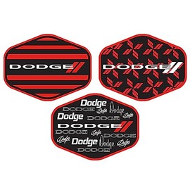 Dodge Assorted, Unique Dodge Rhombus Premium Vinyl Stickers - Made in USA Pack of 3
