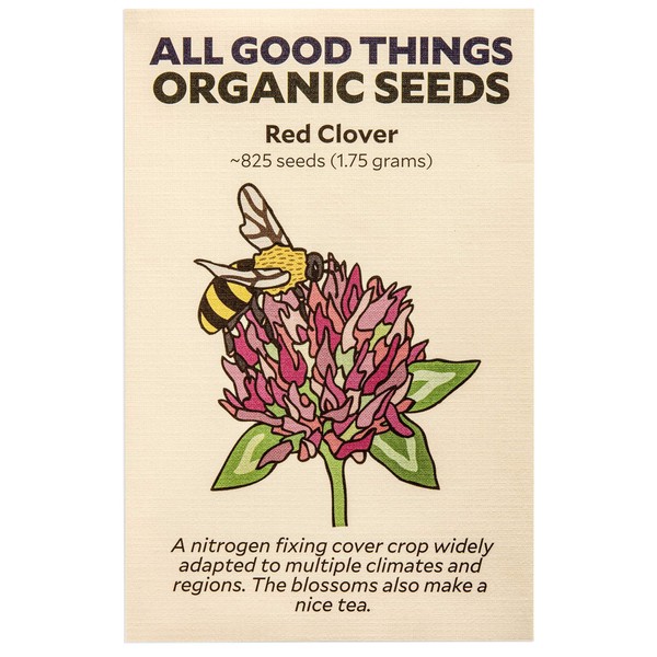 Red Clover (Trifolium Pretense) Seeds (~825): Certified Organic, Non-GMO, Heirloom,