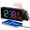 Netzu Projection Clock for Bedroom Ceiling, Alarm Clocks with 180°