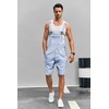 Runcati Overol con peto para hombre, de algodón ligero, casual,