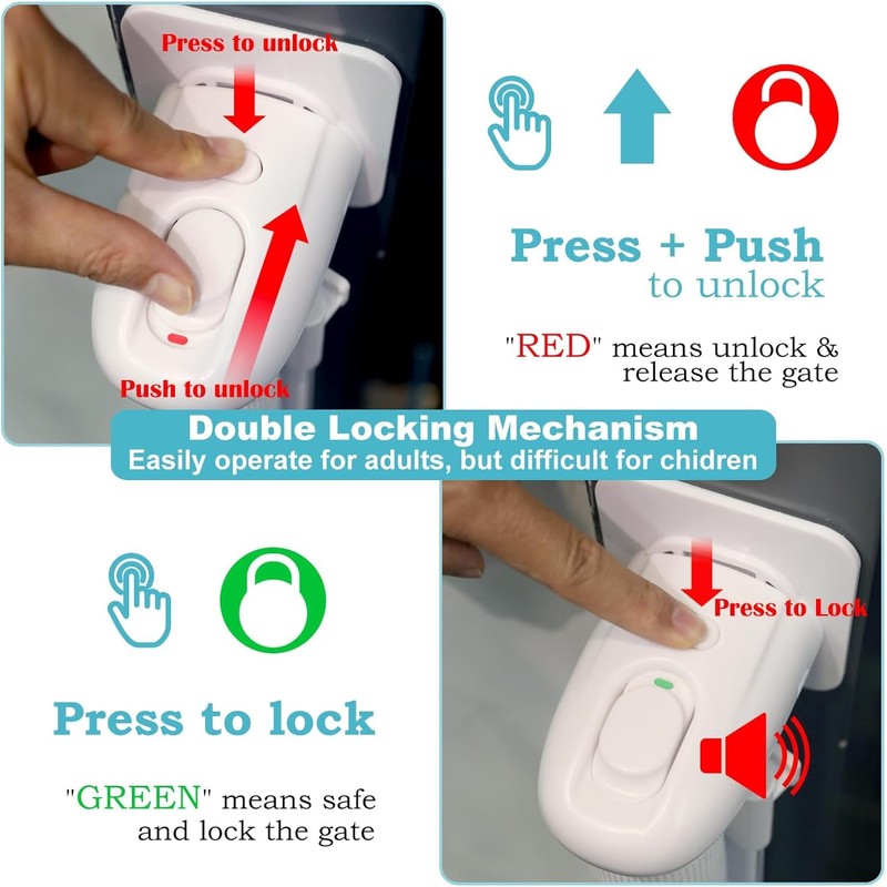 Retractable Baby Gate (White, 33 * 126 inch)