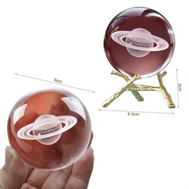 ALEEIK Crystal Ball 60 mm Photography Ball Crystal Ball with Stand Glass Ball Glass Ball Decorative Photo Ball for Home