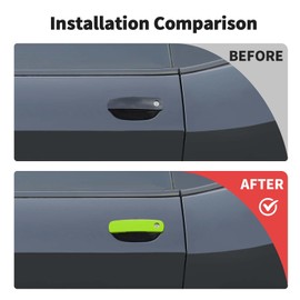 Voodonala for Challenger Door Handle Cover Trim Embellishment Fit for 2012-2024 Dodge Challenger Exterior Accessories 2pcs Green