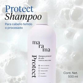 MARAMA  Protect Shampoo Para Cabello Teñido o Procesado 500 ml  Contiene Aminoácidos y Caléndula Orgánica  Shampoo Sin Sulfatos y Parabenos  Shampoo