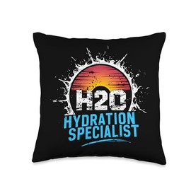 Hydration Specialist H2O Water Meme Waterboy Hydrated Homie Throw Pillow