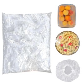Cubiertas de plástico extra grandes para cuencos - 100 piezas, cubren cuencos/platos de 50-75 cm, cubiertas de plástico elásticas reutilizables, cubie