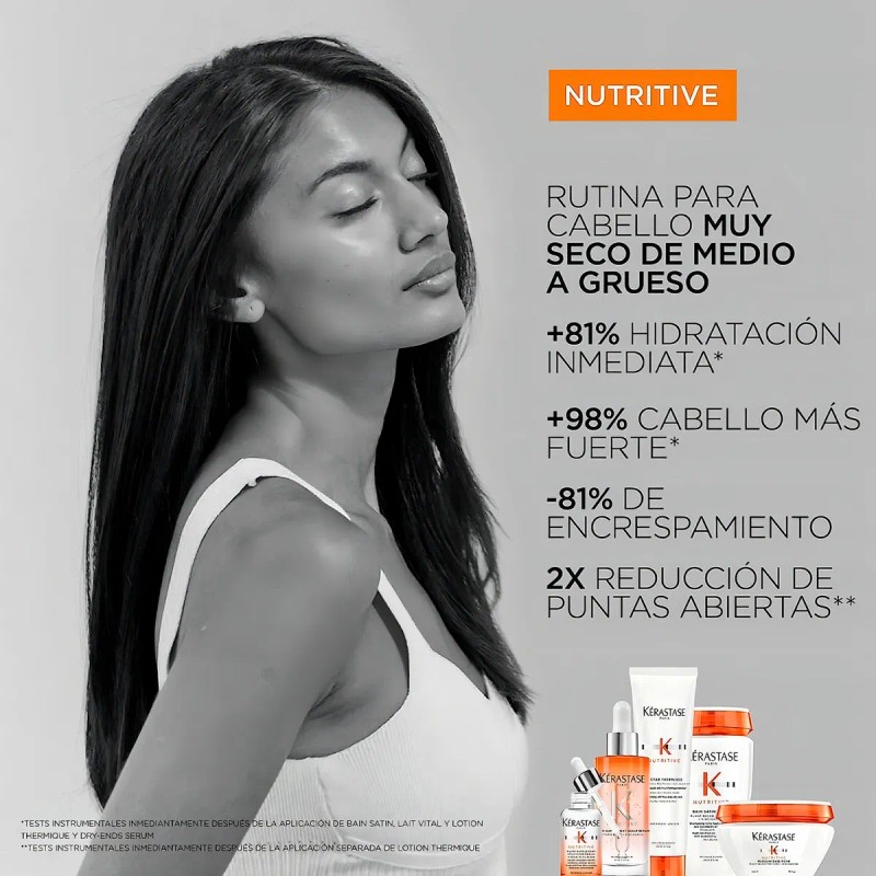 Bain Satin Riche Nutritive 500ml Shampoo Pelo Seco Kérastase