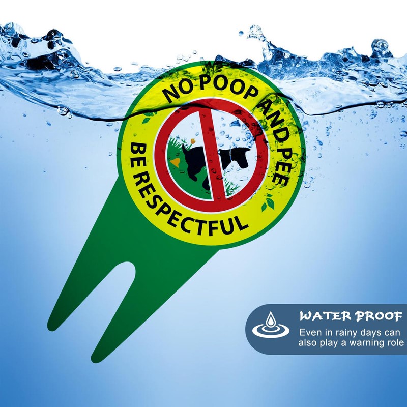 No Dog Poop Signs 2 Pack - Aluminum High Temperature