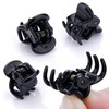 JANYUN 48Pcs Mini Hair Claw Clips, Black Brown Small Hair