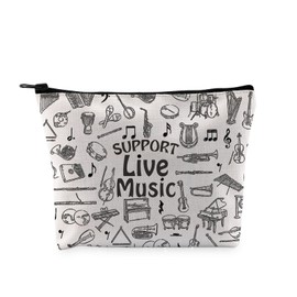 G2TUP Music Lover Gift Support Live Music Makeup Bag Musician Cosmetic Bag Concert Lover Gift Live Concert Fans Gift (Support Live Music MB)