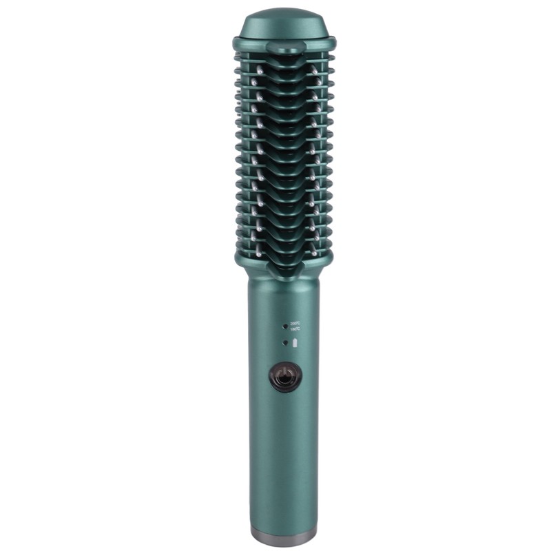 Cordless Hair Straightening Curling Brush Evenly Quickly Heating USB Rechargeable