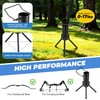 Gulfmew Ground Bow Stand with Quiver, Bow Accessories,13.6 in,Black,1 Pack