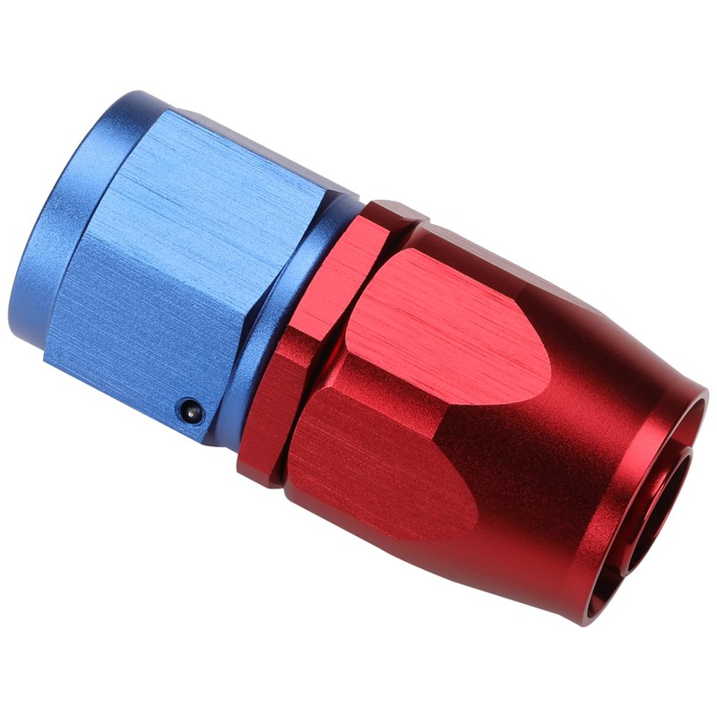 Podavelle 10AN Straight Hose End Fitting Swivel Aluminum Blue/Red