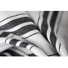 100% Cotton Tea Towel - Black Basketweave Stripe Pattern, Pack