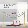 4 PCS White Velvet Rope - 5 Ft Red Carpet
