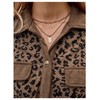 SOLY HUX Women's Leopard Print Jacket Button Down Long Sleeve