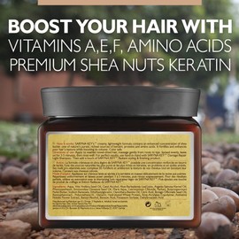 Saryna Key Saryna Key Light Treatment Butter Mask - African Shea Butter for Dry Hair Treatment - Rejuvenating Butter Moisturizer with Natural Keratin and Vitamins A, E, F (500ml/16.9oz)