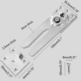 HOWDIA 2 Pack Sectional Couch Connector Screws, Heavy Duty Sofa Connectors for Sectionals, Couch Clamps to Make Sectional Stay, Multi-Card Design Furniture Connectors