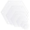 BOXOB 6pcs Hexagon Quilting Templates Set, 1" 1.5" 2" 3"