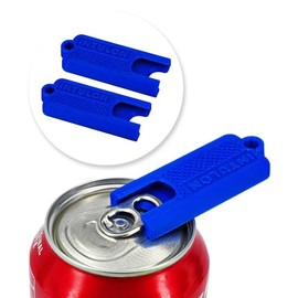 Intulon Compact Soda Can Opener and Beer Can Opener, Can Tab Lifter, Fits in Pocket (Blue, Mini (2 Pack))