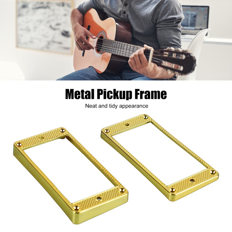 2PCS Guitar Pickup Frame Metal Bridge and Neck Pickups Cover