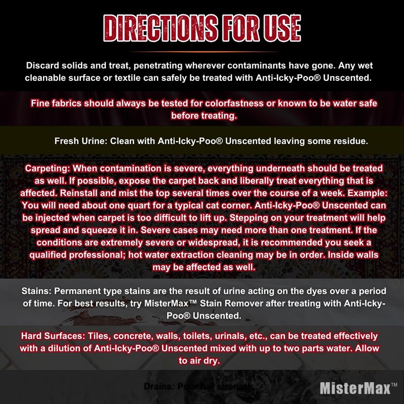 Mister Max Original Scent Anti Icky Poo Odor Remover, Gallon