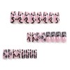 Press on Nails Square Medium Pink 24Pcs Glossy Full Cover