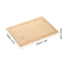 HARFINGTON Bamboo Serving Tray 7.09" x 4.72" Wooden Rectangular Tea Tray Natural Bamboo Tabletop Food Serving Platters for Breakfast Dinner Coffee Tea Drink Fruit Snack, Yellow