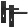 Decoranddecor Hera Matt Black Keyhole Backplate Door Handles Set –