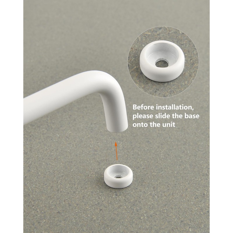 funifiti 5 Pack Long Handles for Kitchen Cabinet Modern White