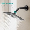 AULEEND Square Rain Shower Head, High Flow Stainless Steel,Work with