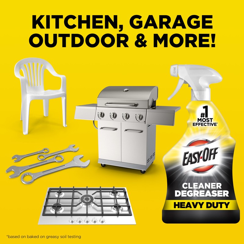 Easy-Off Heavy Duty Degreaser Cleaner Spray, 32 Ounce (Pack of