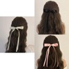 TseanYi Bow Satin Hair Clip Pink Ribbon Bow Hairclips Long