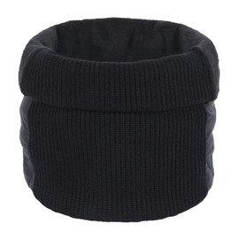 crazy bean Neck Tube Scarf Men Women Soft Neck Warmer Neckerchiefs Winter Loop Scarf Fleece Face Scarf Elastic Knitted and Windproof Black, black