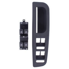 Door Handle Cover Window Regulator Switch Interior Door Handle Trim Window Switch Interior Trim Pull Handle Interior Door Handle Trim Button Black Front Left for Passat B5 3BG B5.5 Golf 4 Bo-ra