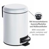 WENKO cosmetics pedal bin Leman, 3 liter, bathroom trash can,