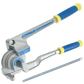 SUGOOE 3-in-1 Tubing Bender, 180° Tube Bender for 1/4", 3/8", 1/2" (6/10/12 mm) O.D. Suitable for Bending Copper, Brass and Aluminum pipes, Ideal for HVAC (1/4", 3/8", 1/2")