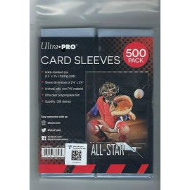 ULTWY 1 Pack of 500 Ultra Pro Soft Penny Poly Trading Sports Card Sleeves Holders