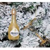 Blown Glass Prosecco Wine Bottle Ornament and Wine Glass Ornament
