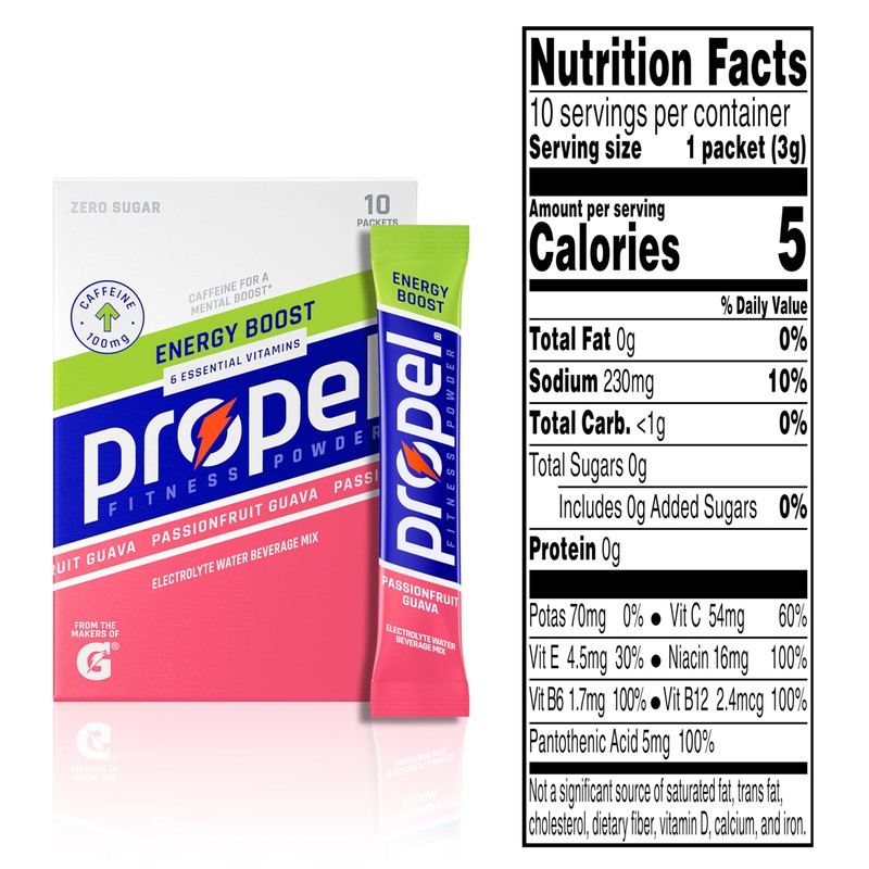 Propel Energy Boost Zero Calorie Powder Packets with Electrolytes and