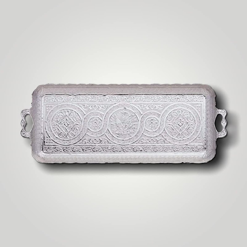 Bandeja rectangular otomana turca para servir bebidas y café (bandeja