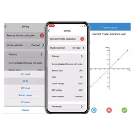 ESC 90 Smart RC Electronic Speed Controller,WP 1080 90/180A Brushed Motor Electronic Speed Controller