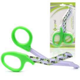 Cynamed Trauma Bandage Shears - Safety Medical Scissors with Blunt Tip and Serrated Blade - Tough and Durable Stainless Steel - Light and Comfortable Grip û Patient-Friendly (Each, Cynamed Green)